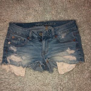 American Eagle Lace Detail Shorts
